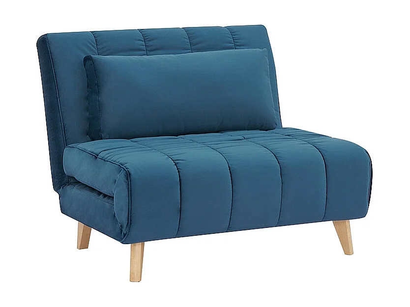 Fotel rozkładany BILLY VELVET niebieski