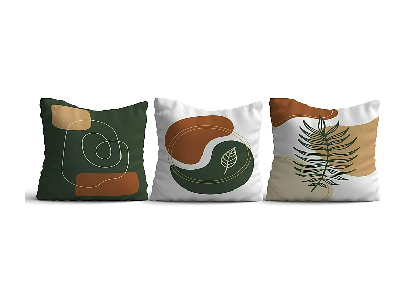 Coussin déco moderne – motifs abstraits (lot de 3) IZMIR
