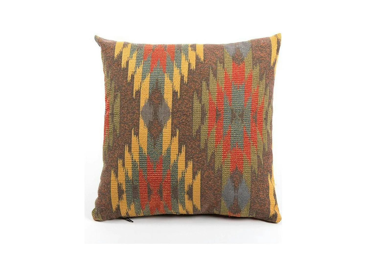 Coussin marron – motif aztèque IZMIR