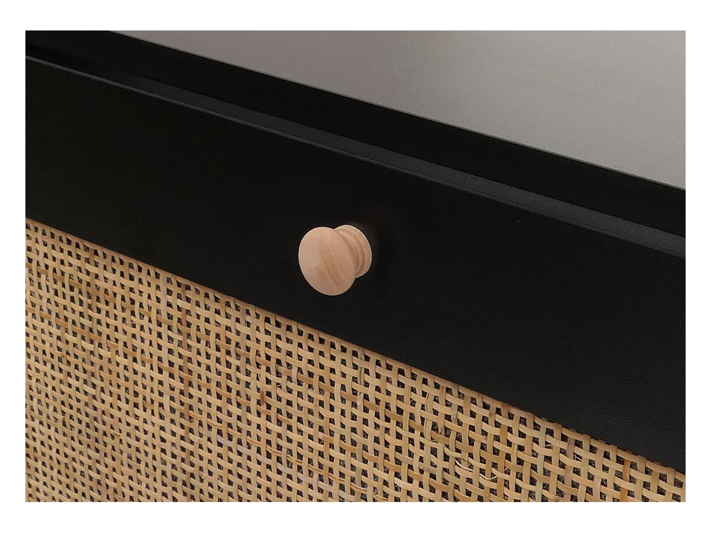 Porta-sapatos de rotim MCW-M37,  preto