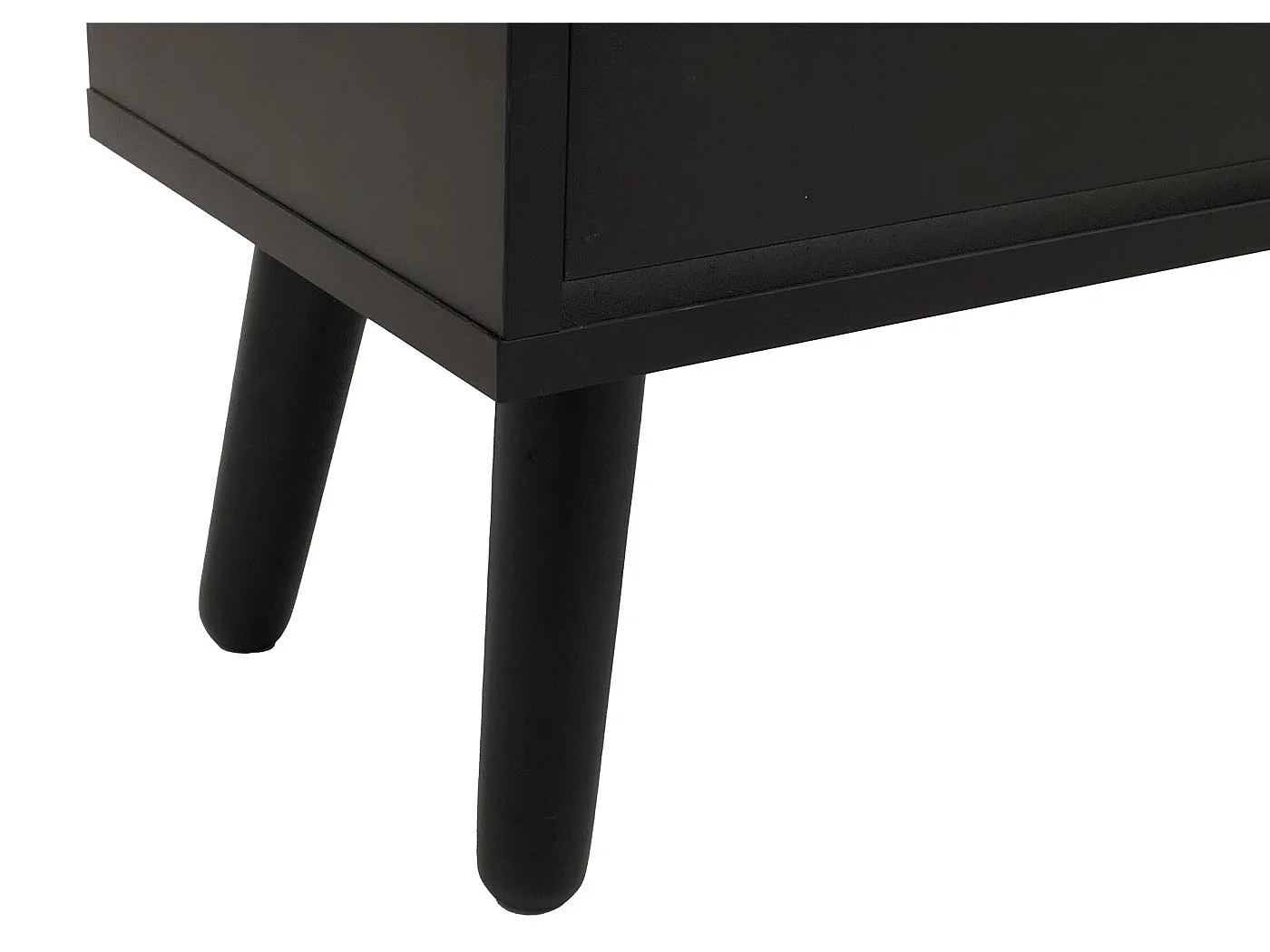 Meuble à chaussures en rotin MCW-M37,  noir