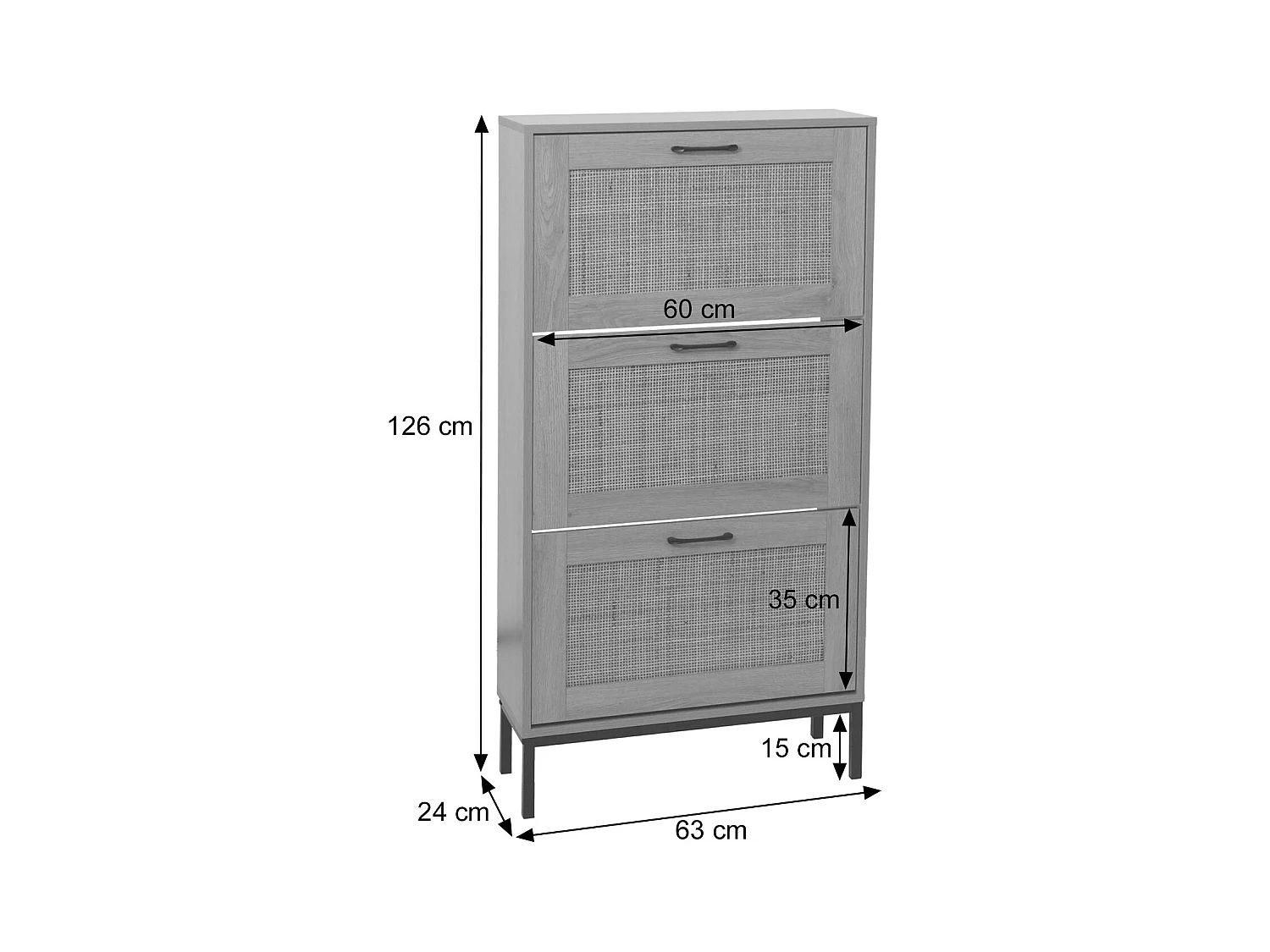 Szafka na buty MCW-N92,  Wygląd dębu
