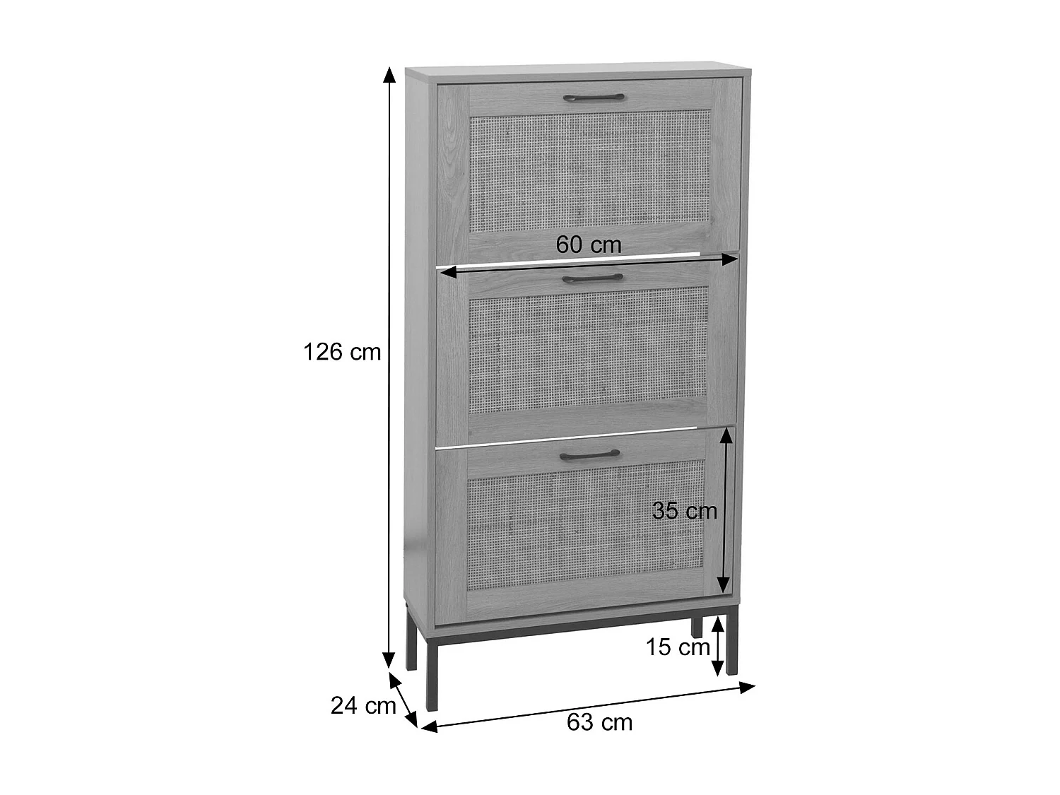Armoire à chaussures MCW-N92,  aspect chêne