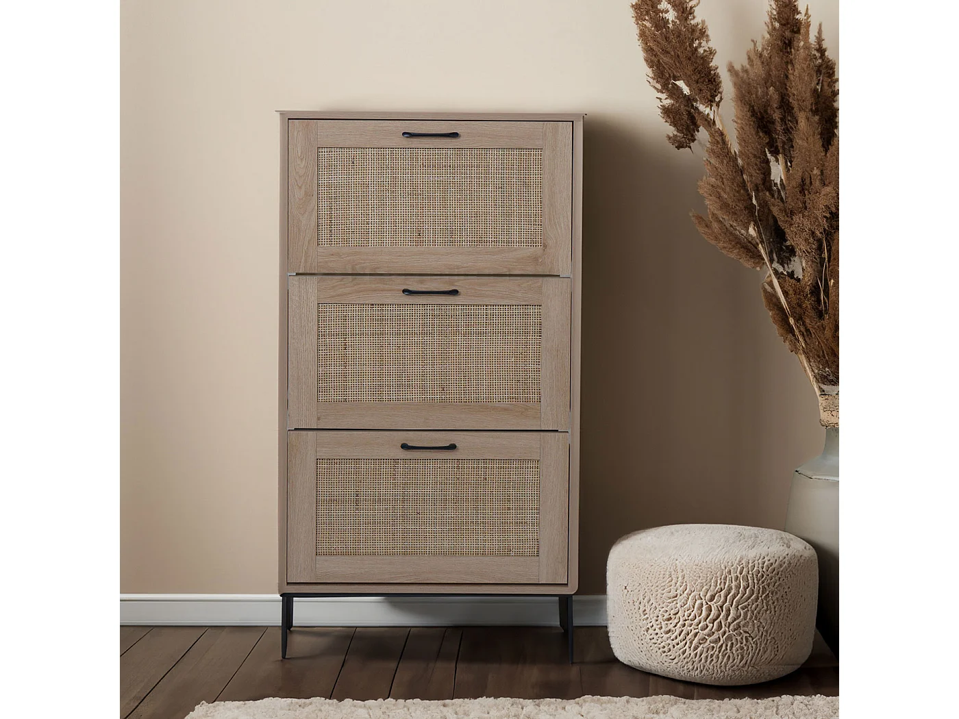 Armoire à chaussures MCW-N92,  aspect chêne