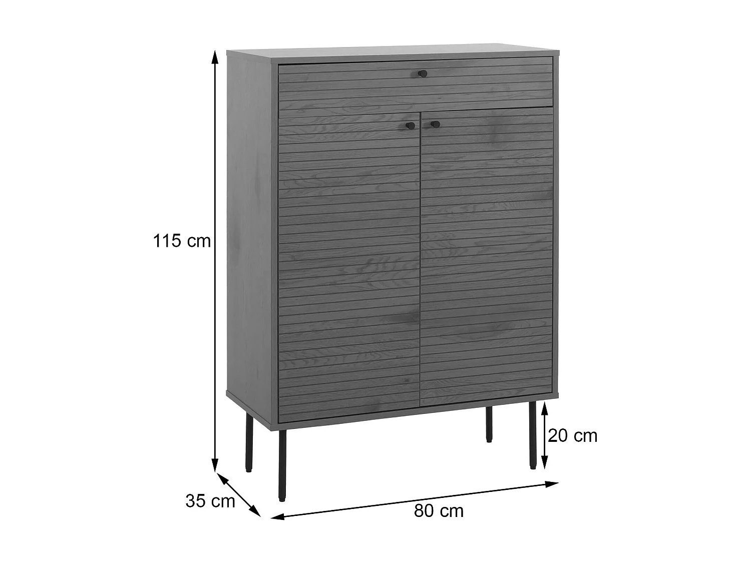 Armoire à chaussures MCW-N78,  brun foncé