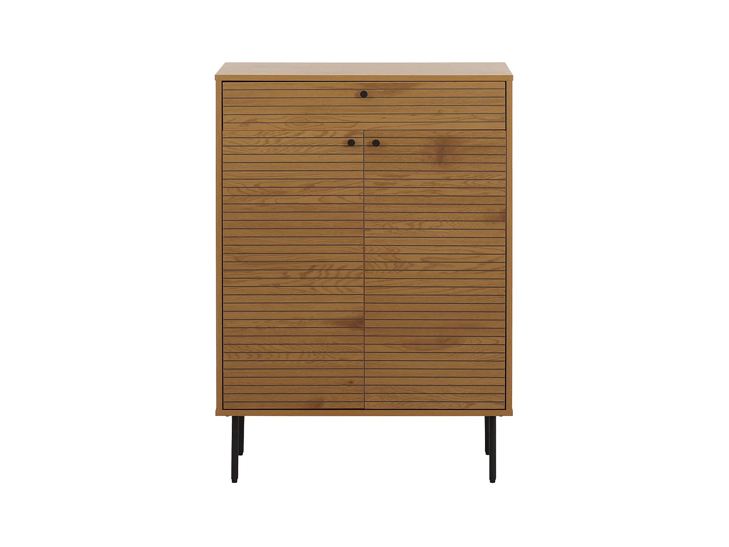 Scarpiera MCW-N78, mobile portascarpe, stile scandinavo metallo legno melamina MVG 115x80x35cm ~ naturale