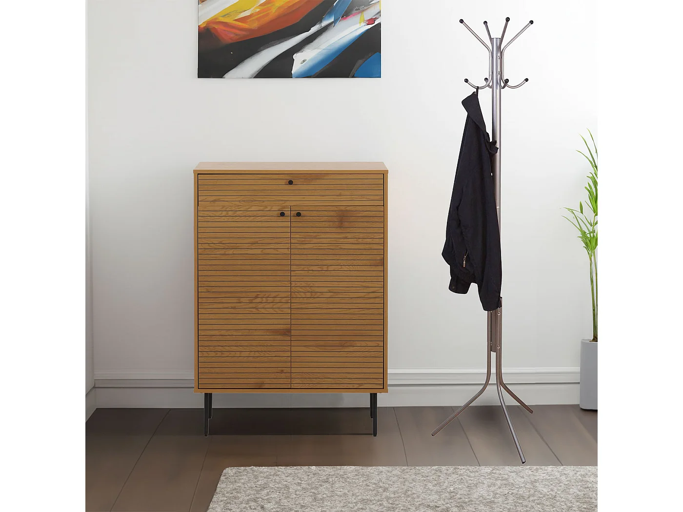 Armoire à chaussures MCW-N78,  naturel