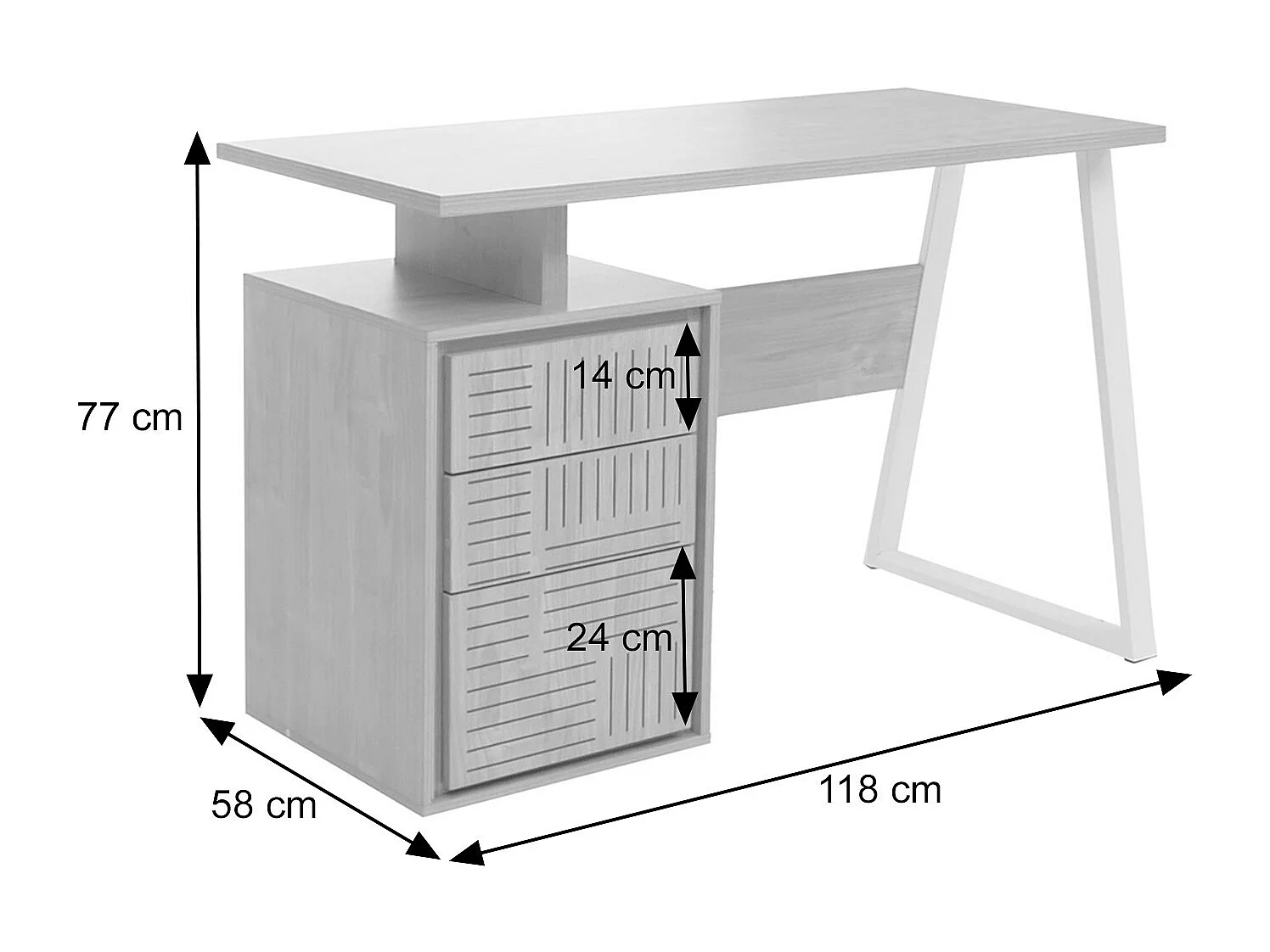 Bureau MCW-O32,  orme naturel
