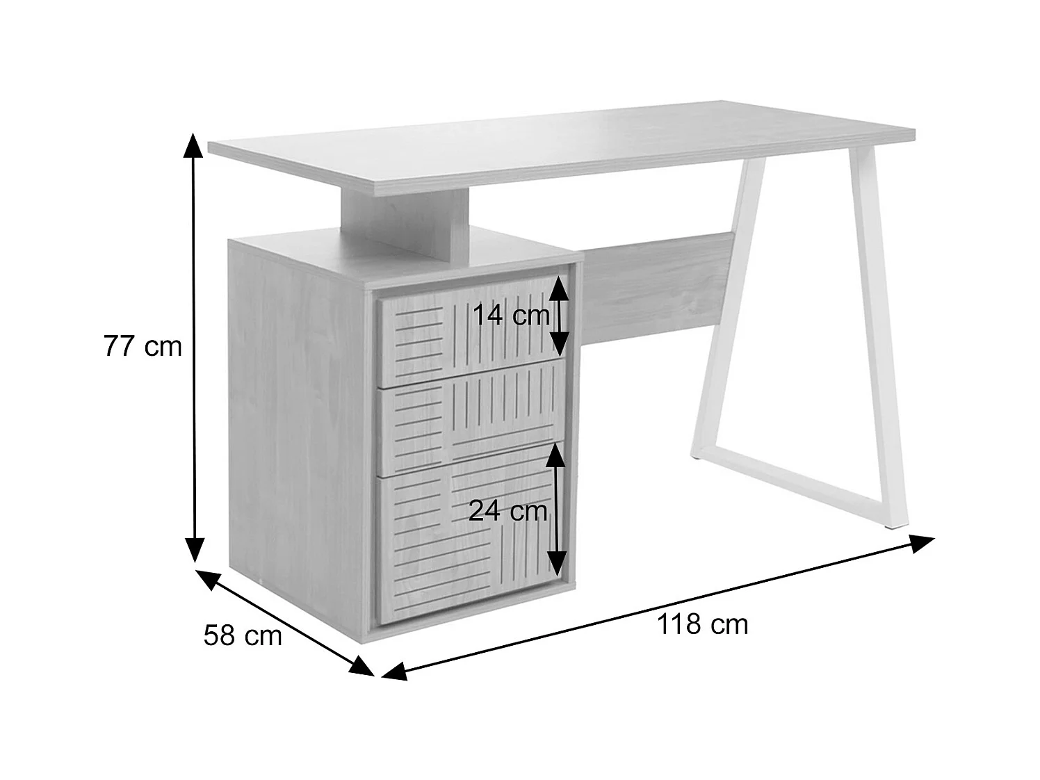 Schreibtisch MCW-O32, Braun
