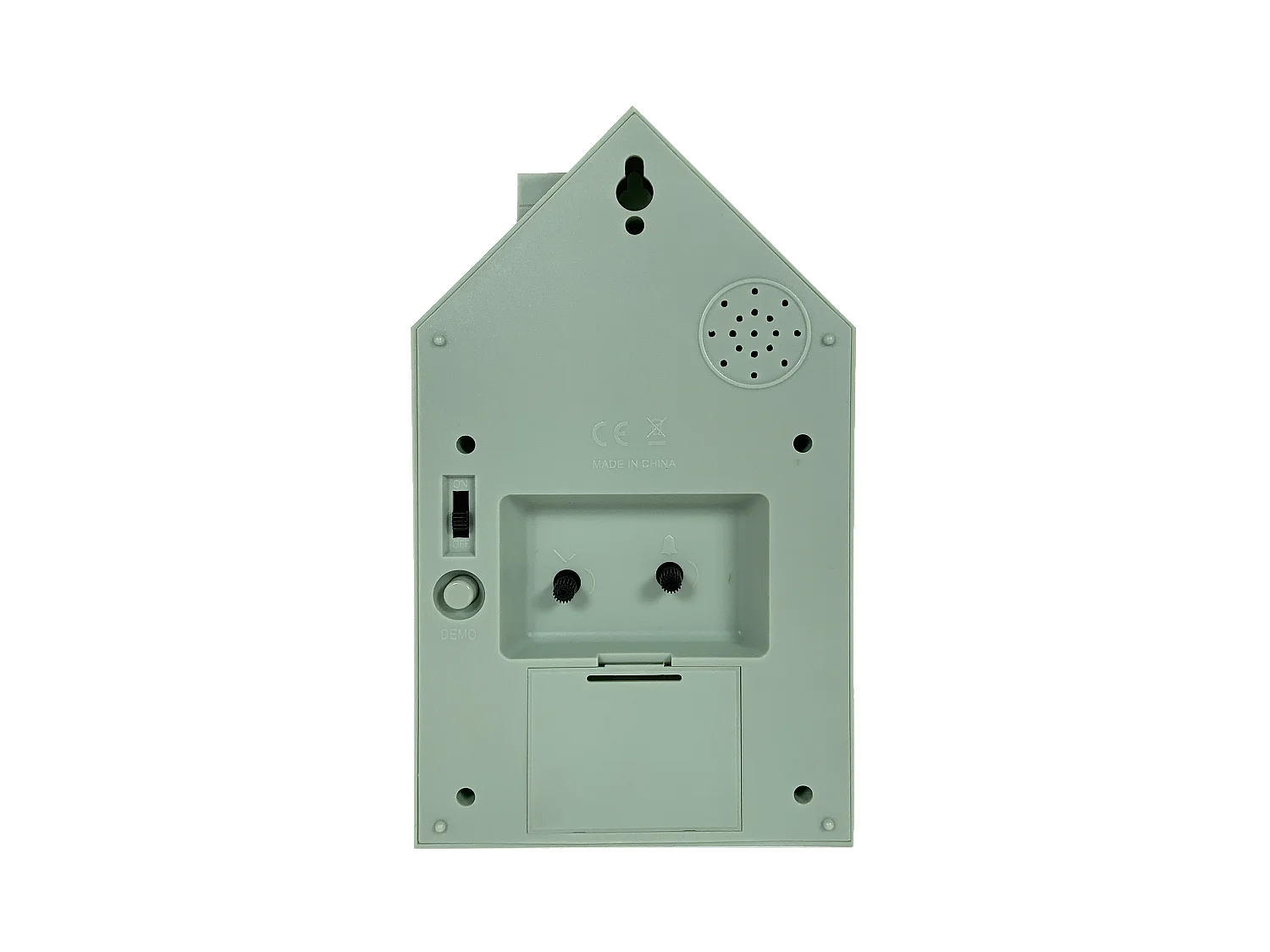 Réveil coucou maison vert 12.5x6.5x21.5cm