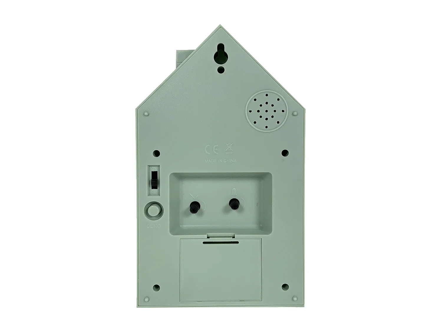 Réveil coucou maison vert 12.5x6.5x21.5cm