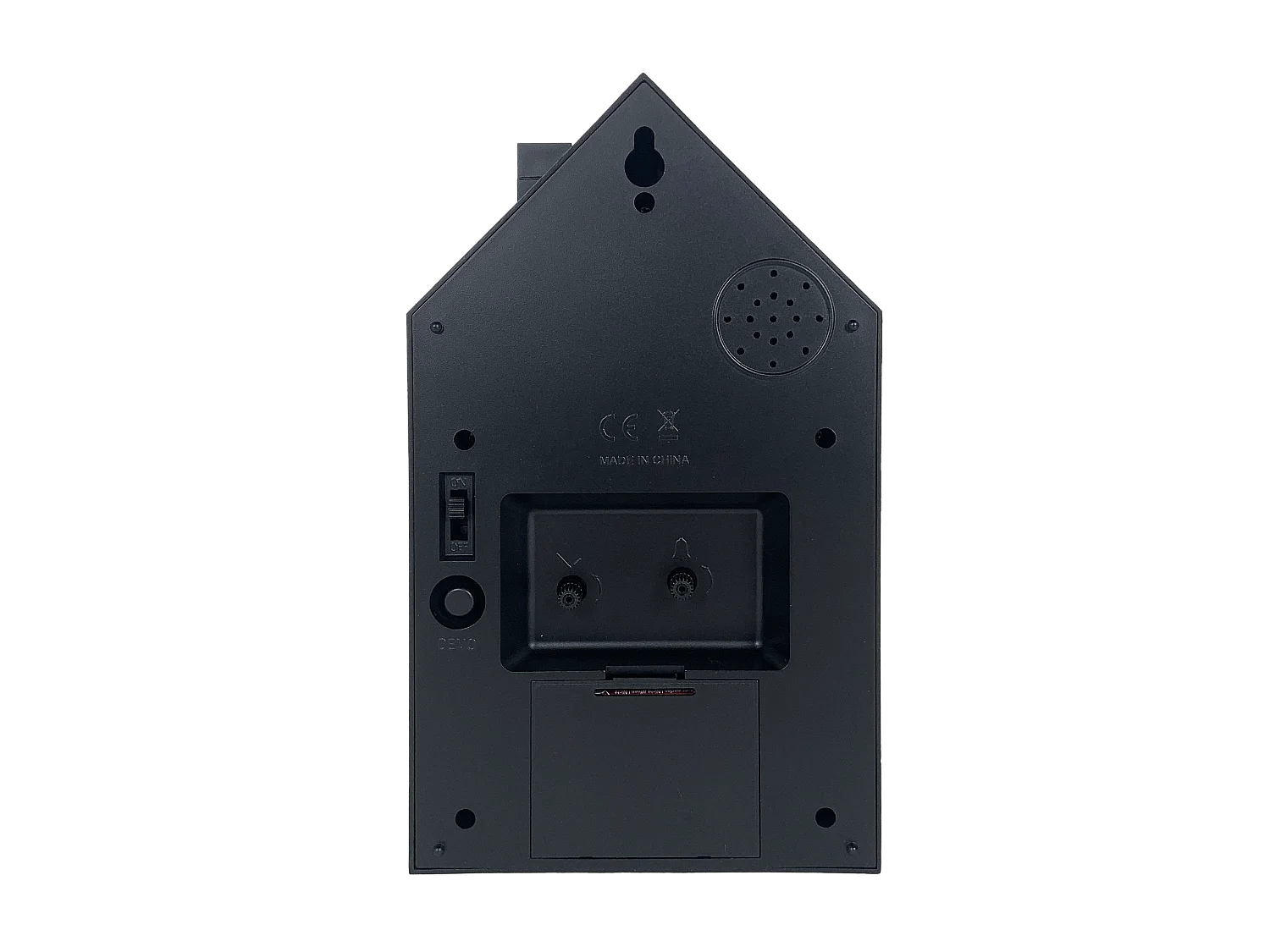 Réveil coucou maison noir 12.5x6.5x21.5cm