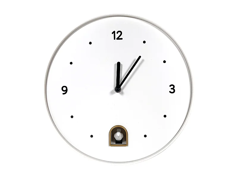 Horloge coucou rond blanc 30cm