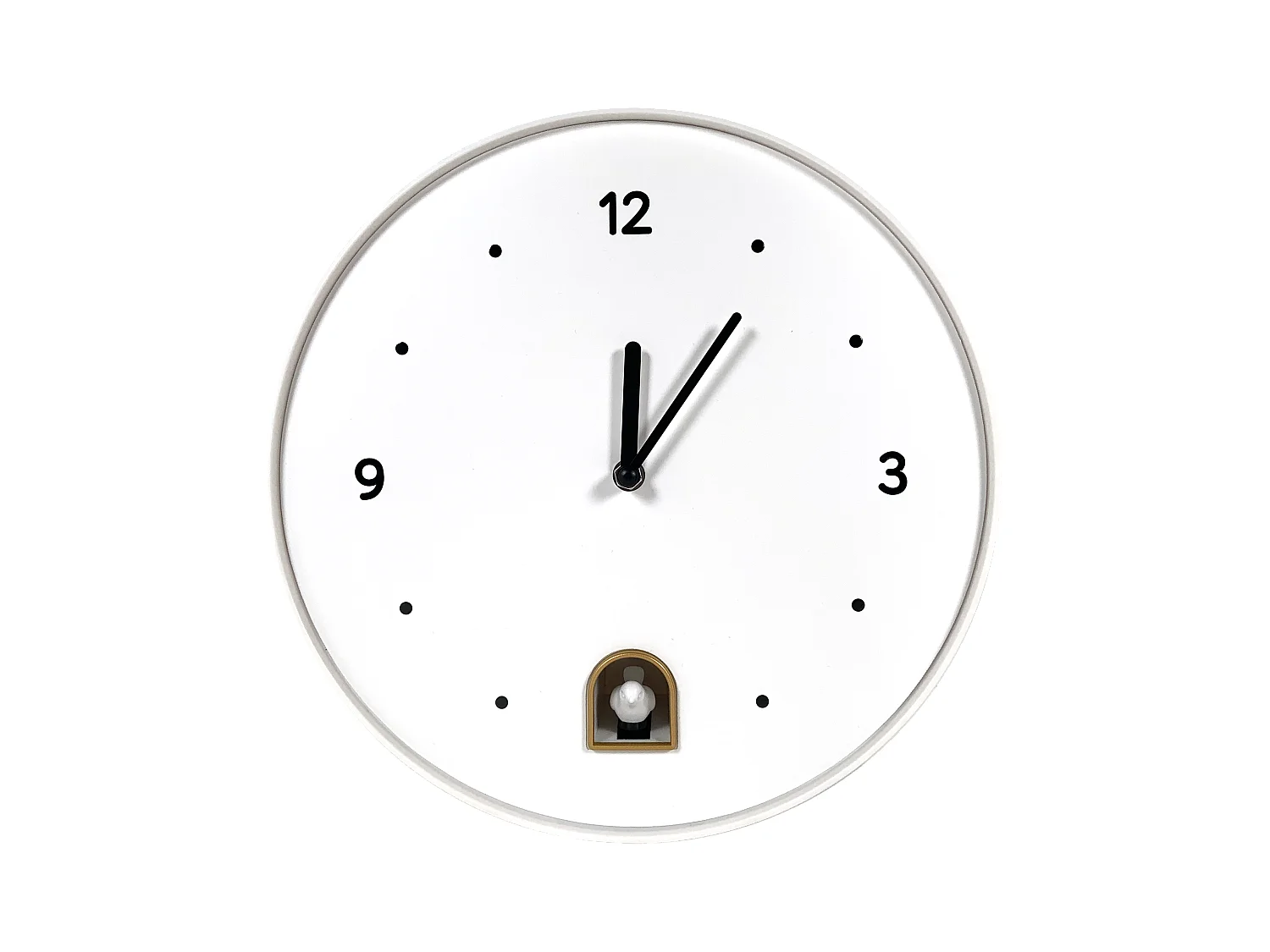 Horloge coucou rond blanc 30cm