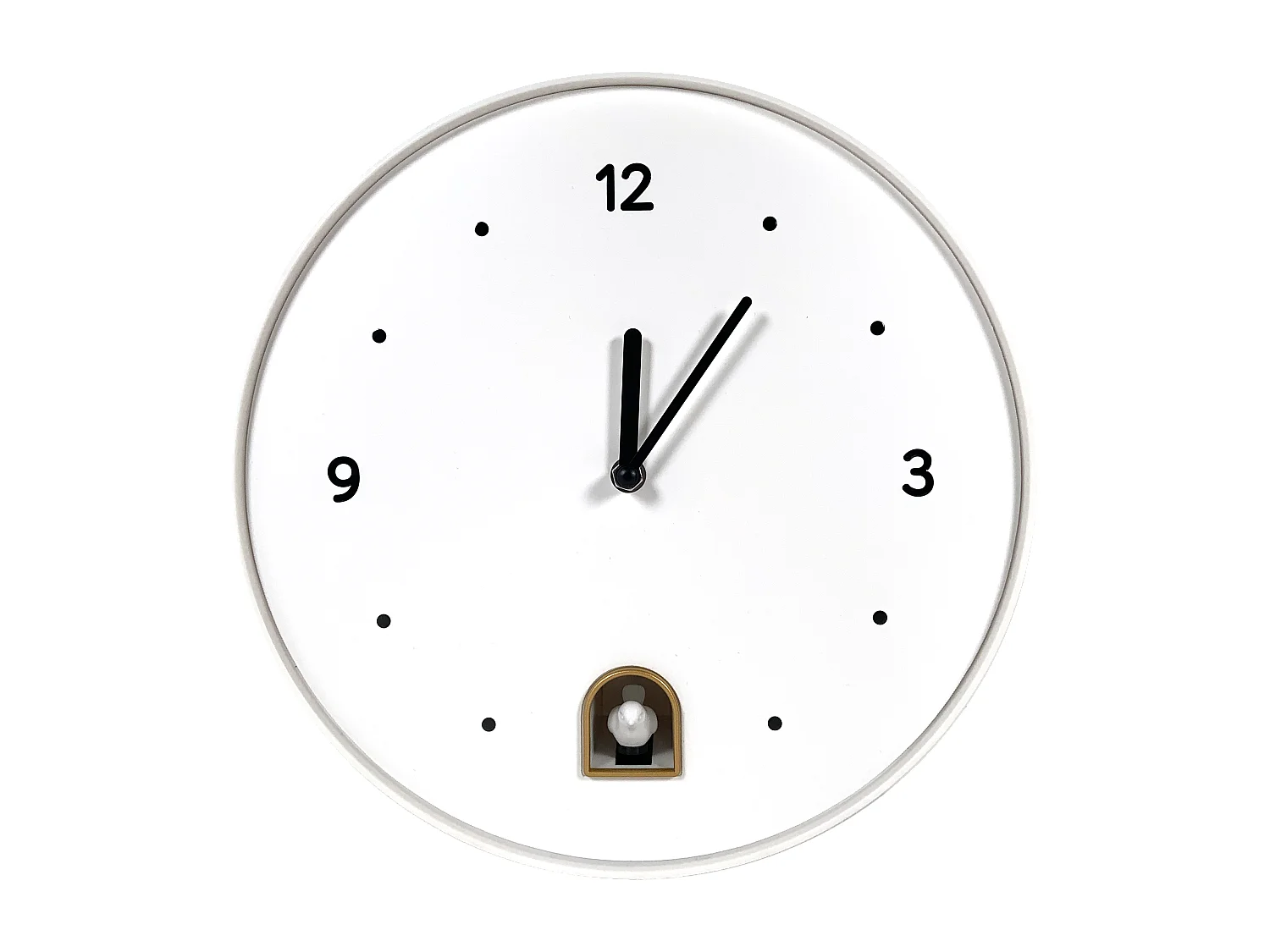 Horloge coucou rond blanc 30cm