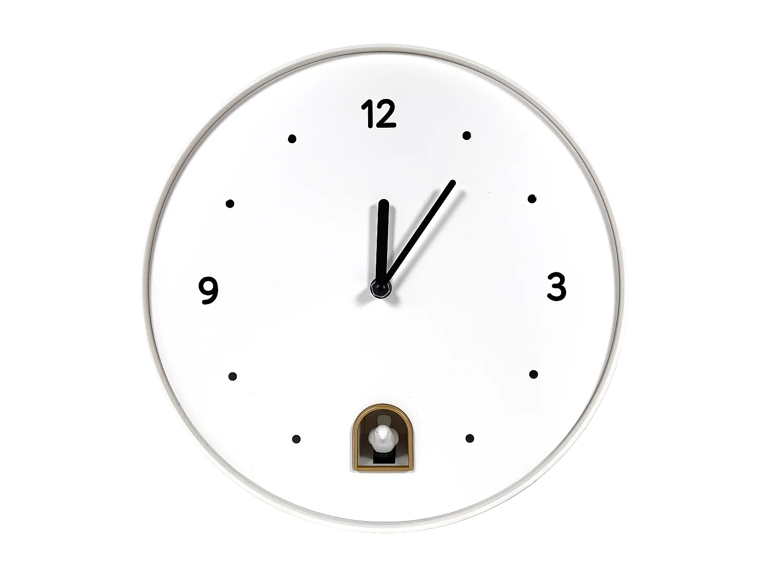 Horloge coucou rond blanc 30cm