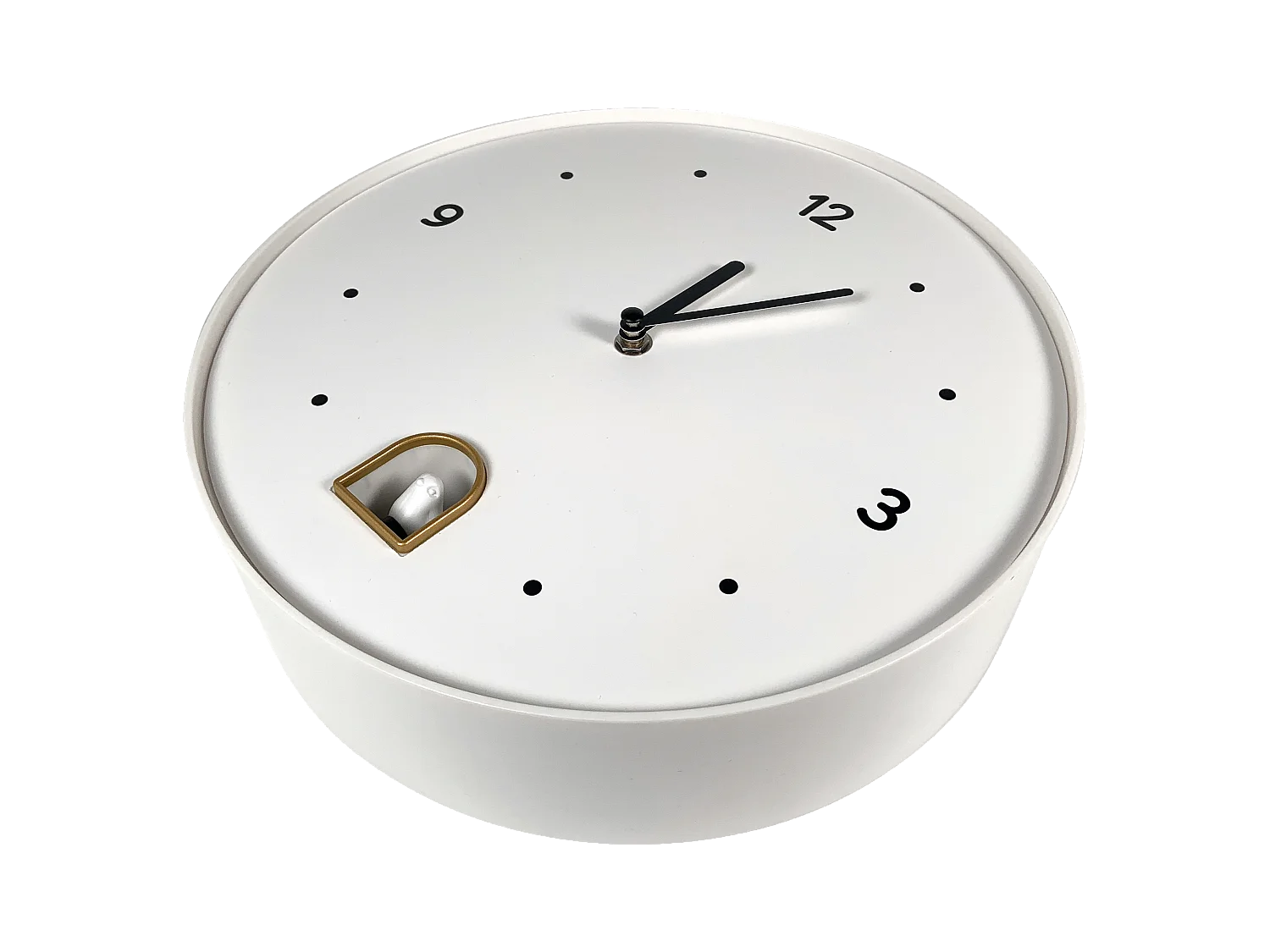 Horloge coucou rond blanc 30cm