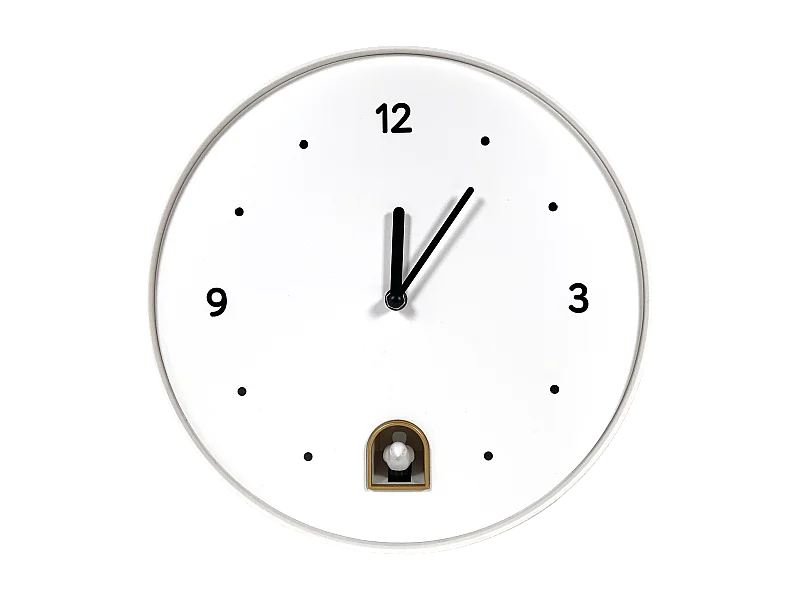 Horloge coucou rond blanc 30cm