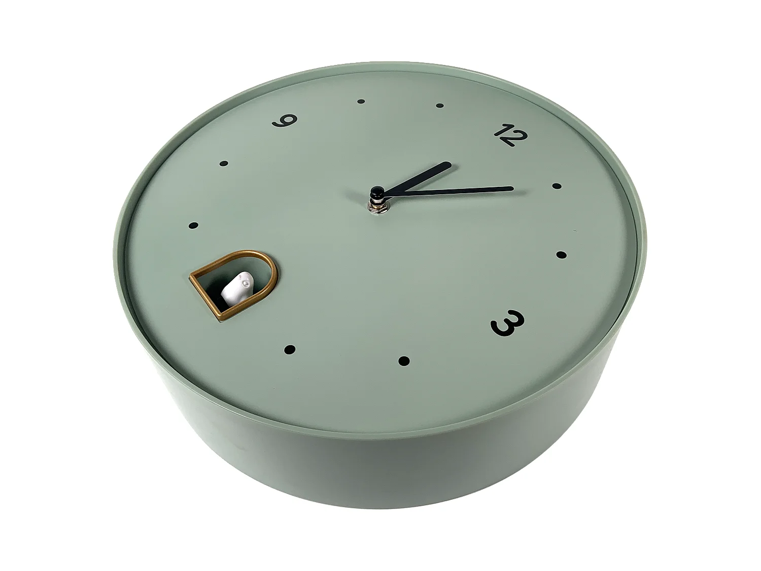 Horloge coucou rond 30cm Vert