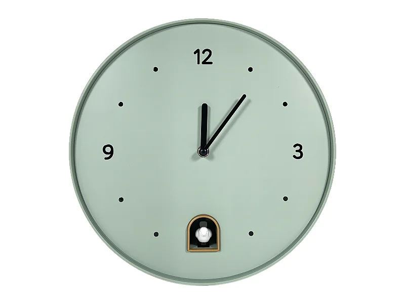 Horloge coucou rond vert 30cm