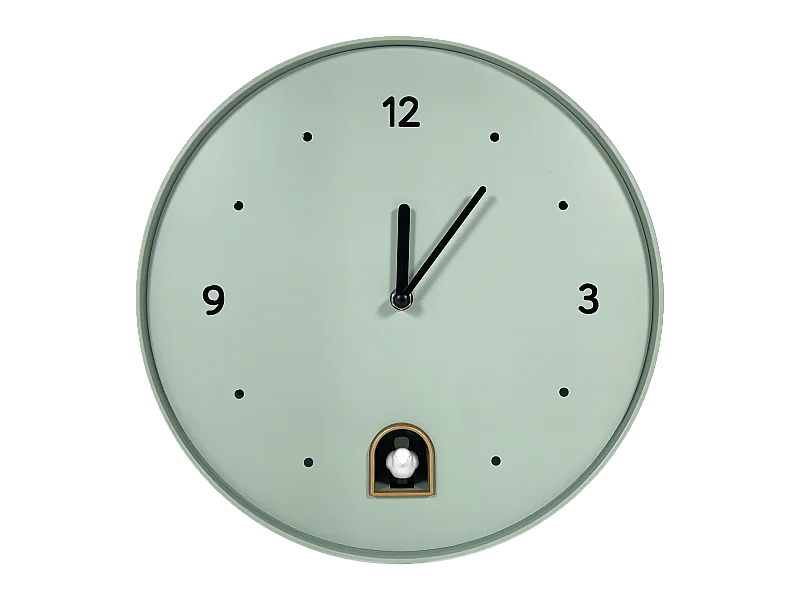 Horloge coucou rond vert 30cm