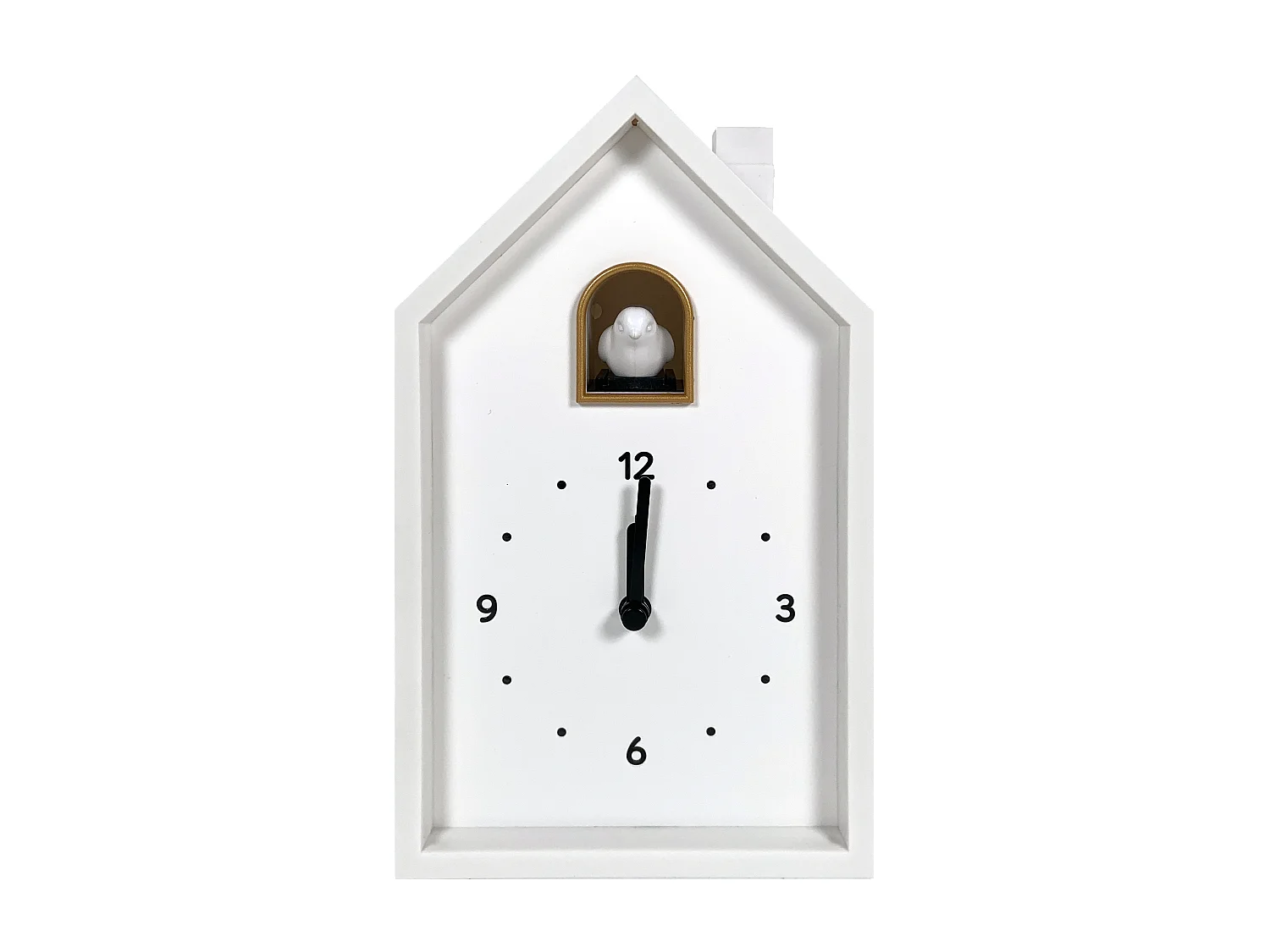 Réveil coucou maison blanc 12.5x6.5x21.5cm