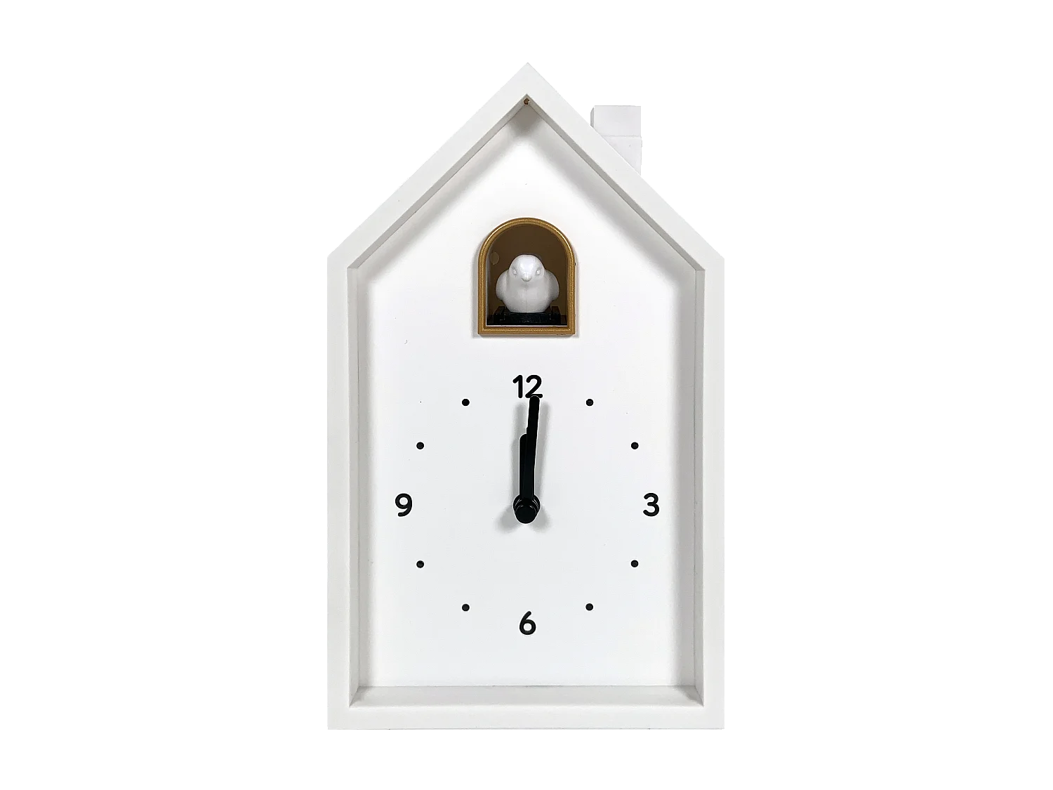 Réveil coucou maison blanc 12.5x6.5x21.5cm