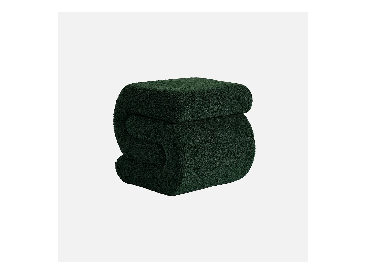 Panchina design rivestimento bouclé 1 posto, verde