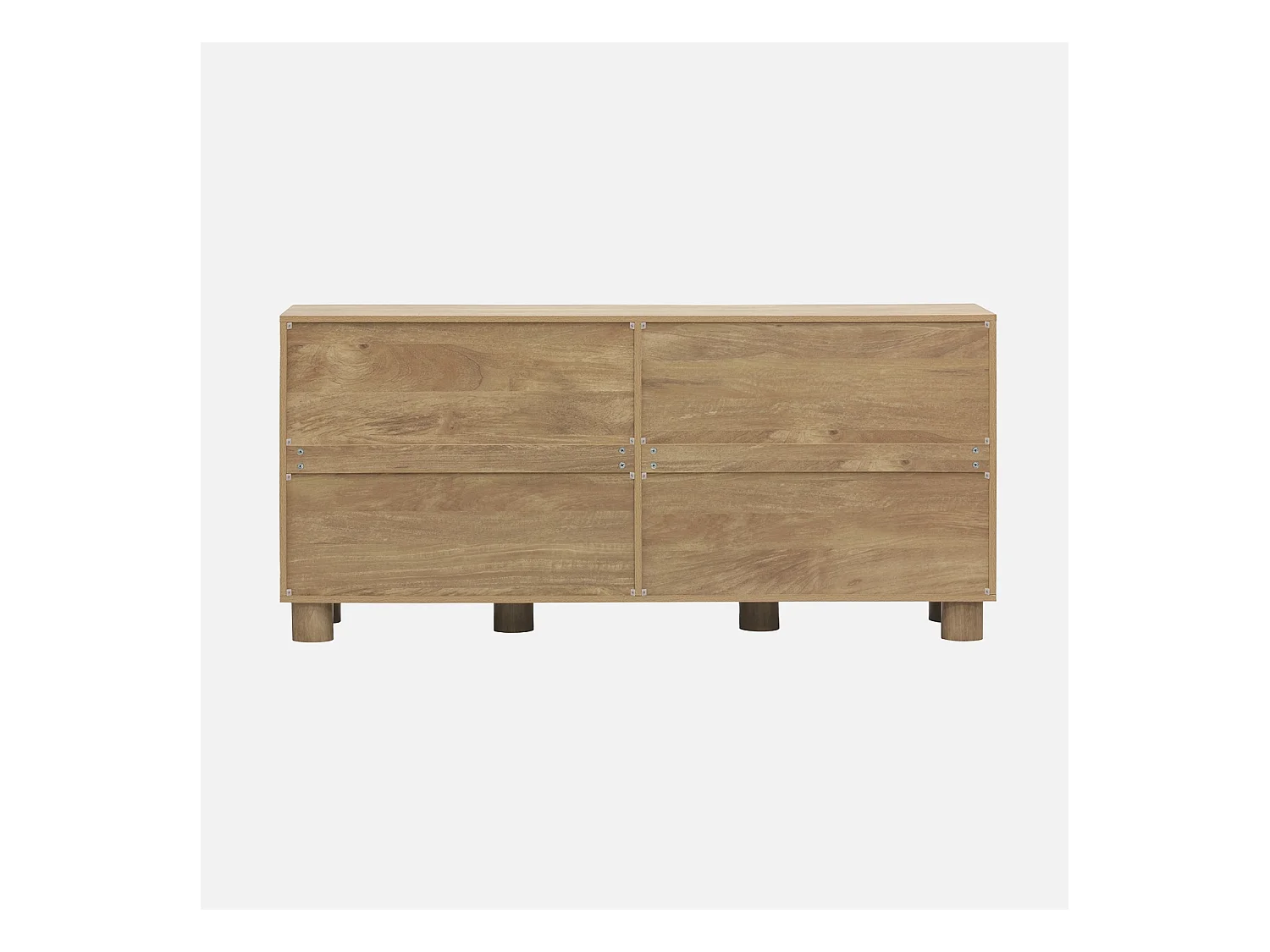 Credenza esotica effetto legno di mango 4 ante 155cm, albero di mango