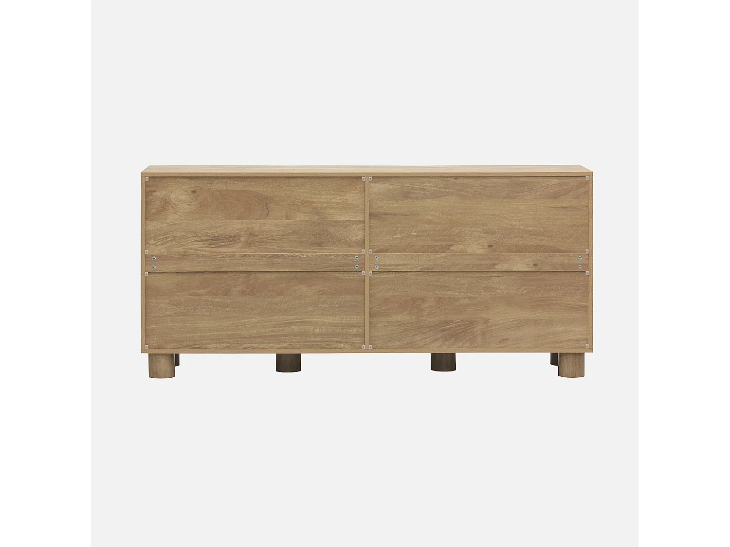 Credenza esotica effetto legno di mango 4 ante, 155cm, albero di mango