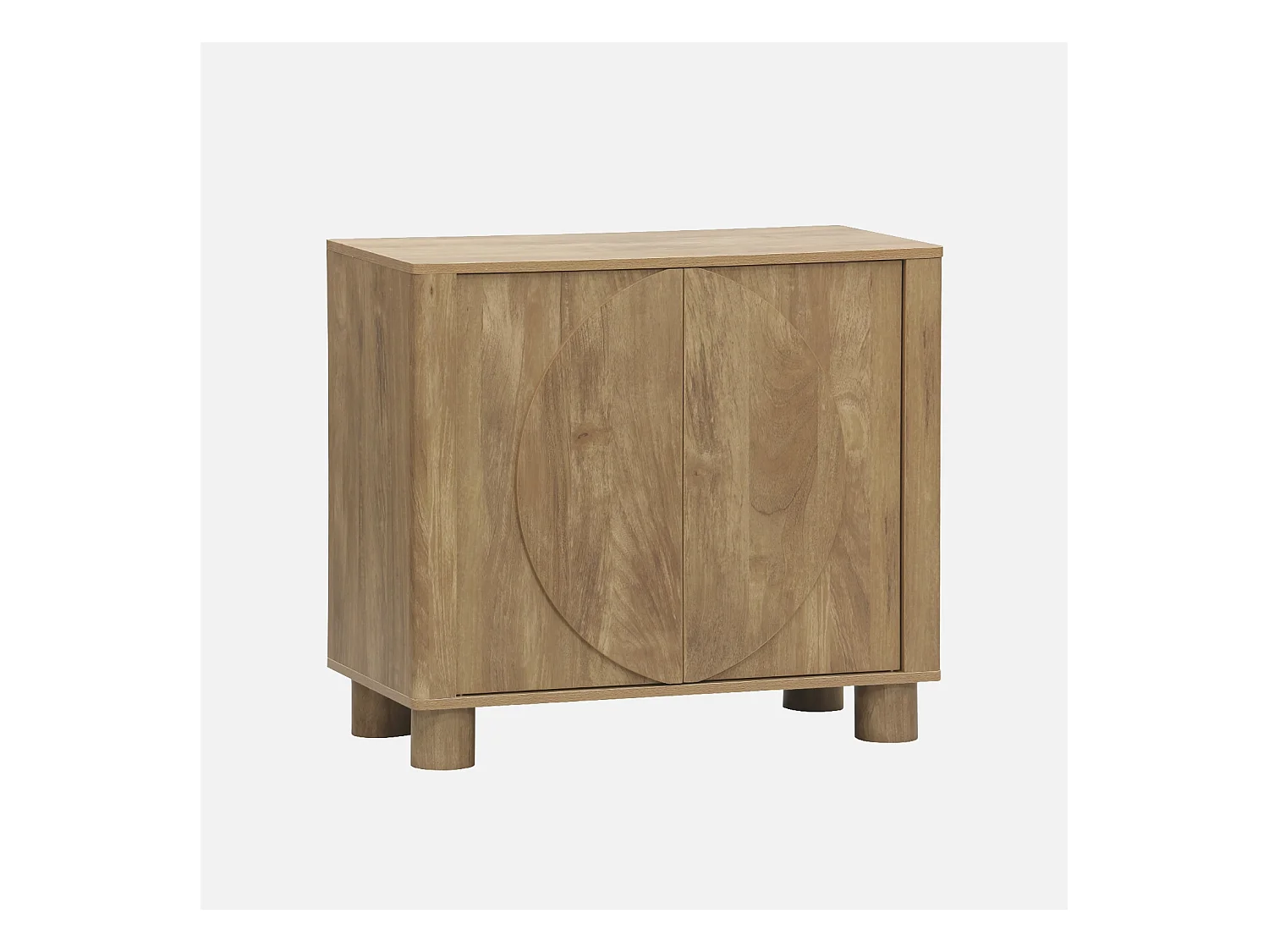 Credenza esotica effetto legno di mango 2 ante, 80cm, albero di mango