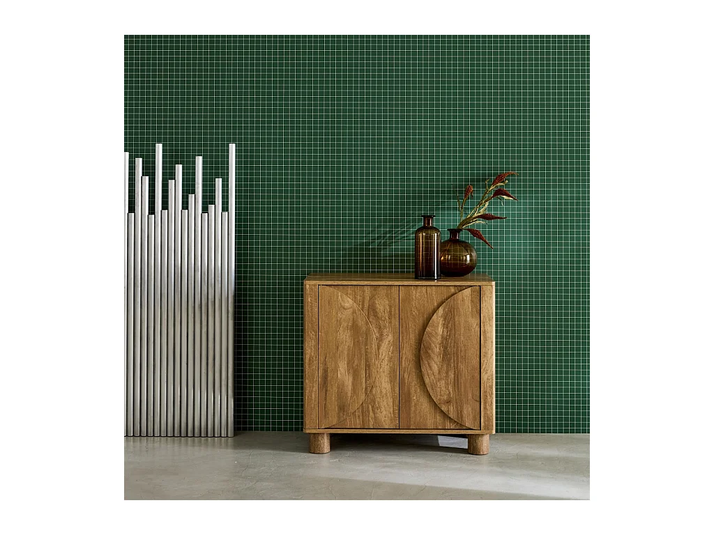 Credenza esotica effetto legno di mango 2 ante, 80cm, albero di mango