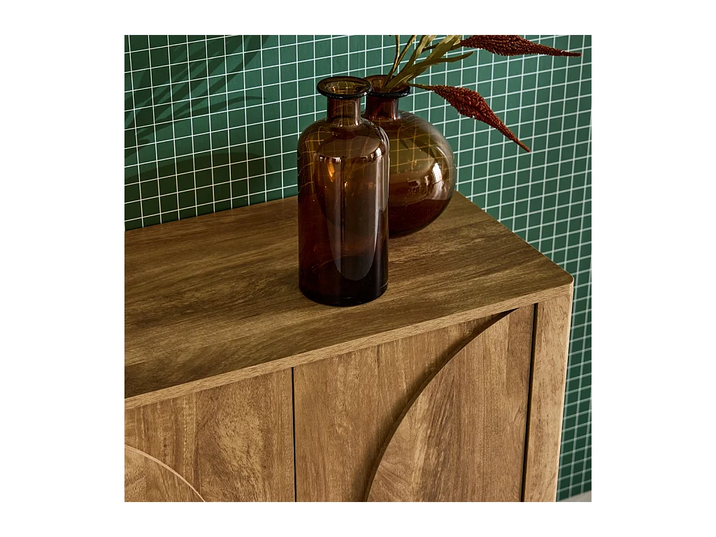 Credenza esotica effetto legno di mango 2 ante, 80cm, albero di mango