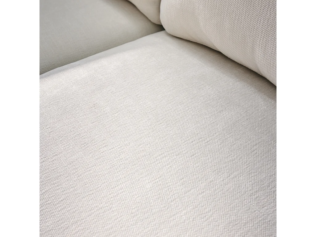 Canapé 2 places déhoussable tissu blanc L 198 x P 88 x H 85cm - Neo