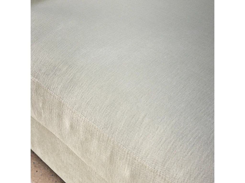 Canapé 2 places déhoussable tissu blanc L 198 x P 88 x H 85cm - Neo