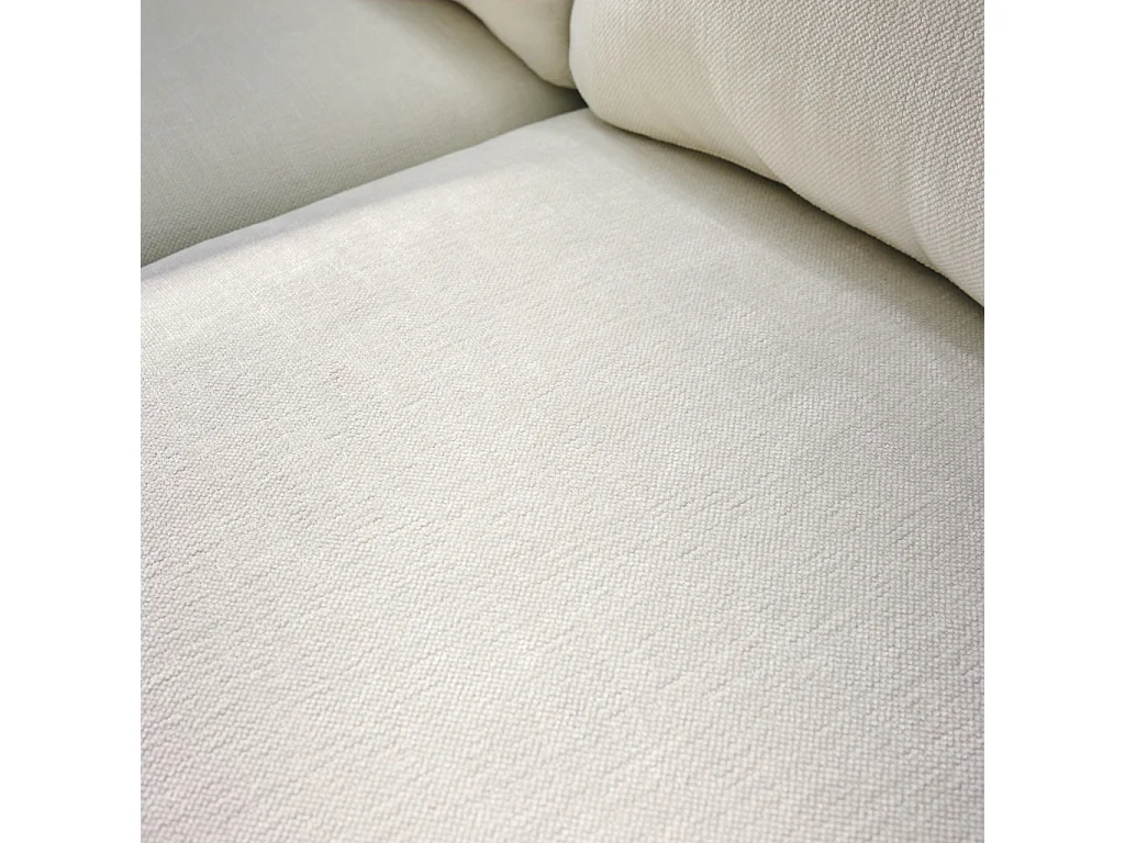Canapé 2 places déhoussable tissu blanc L 198 x P 88 x H 85cm - Neo