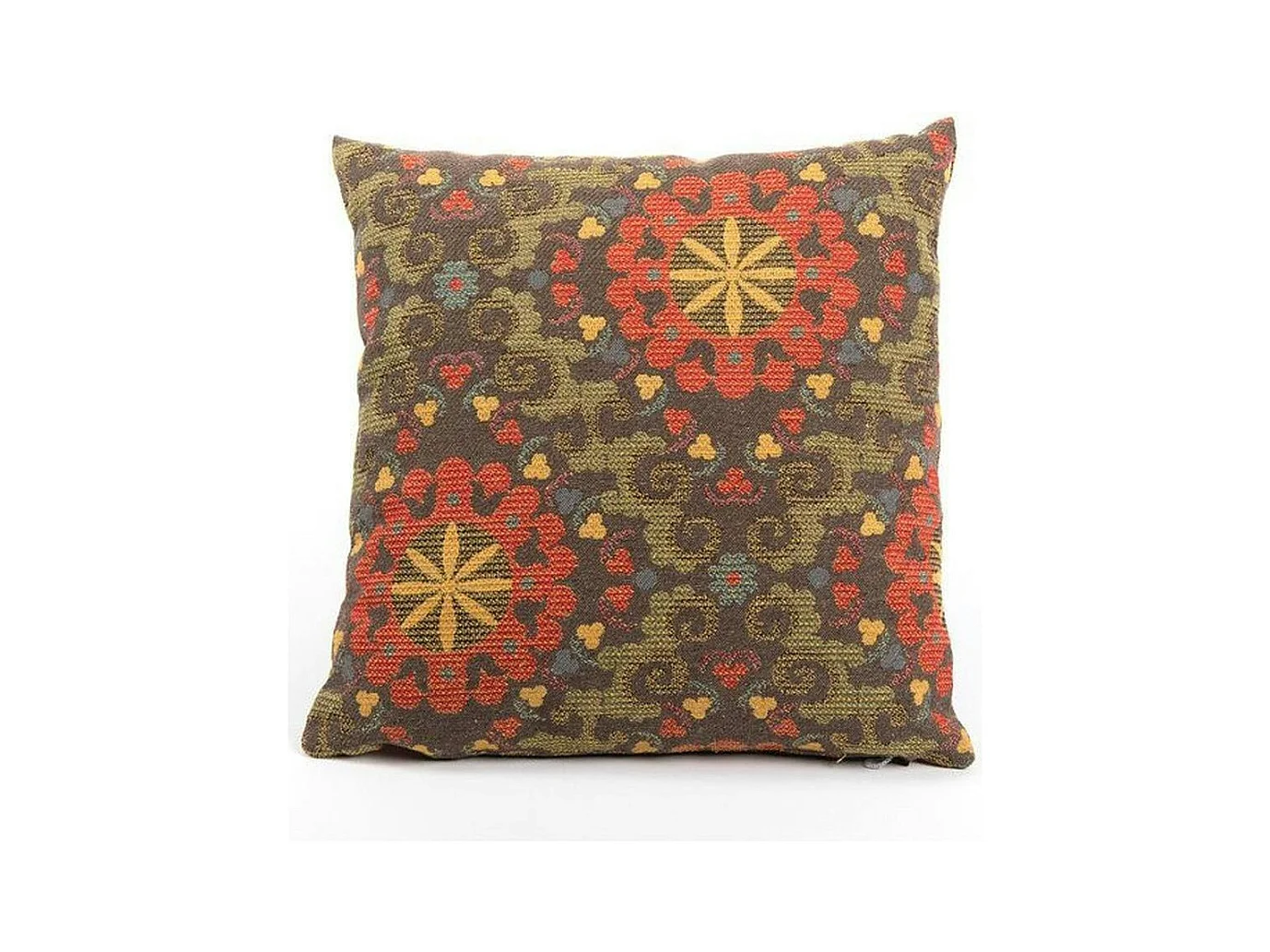 Coussin rétro – fleurs encadrées multicolores IZMIR