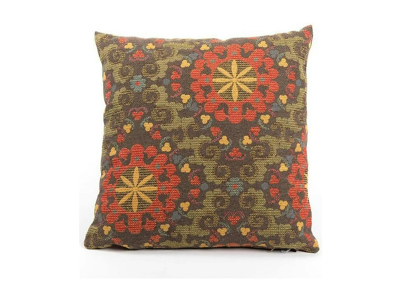 Coussin rétro – fleurs encadrées multicolores IZMIR