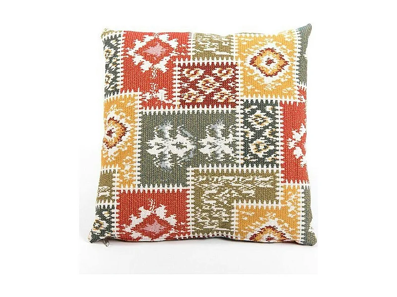 Coussin ethnique – motif patchwork multicolore IZMIR