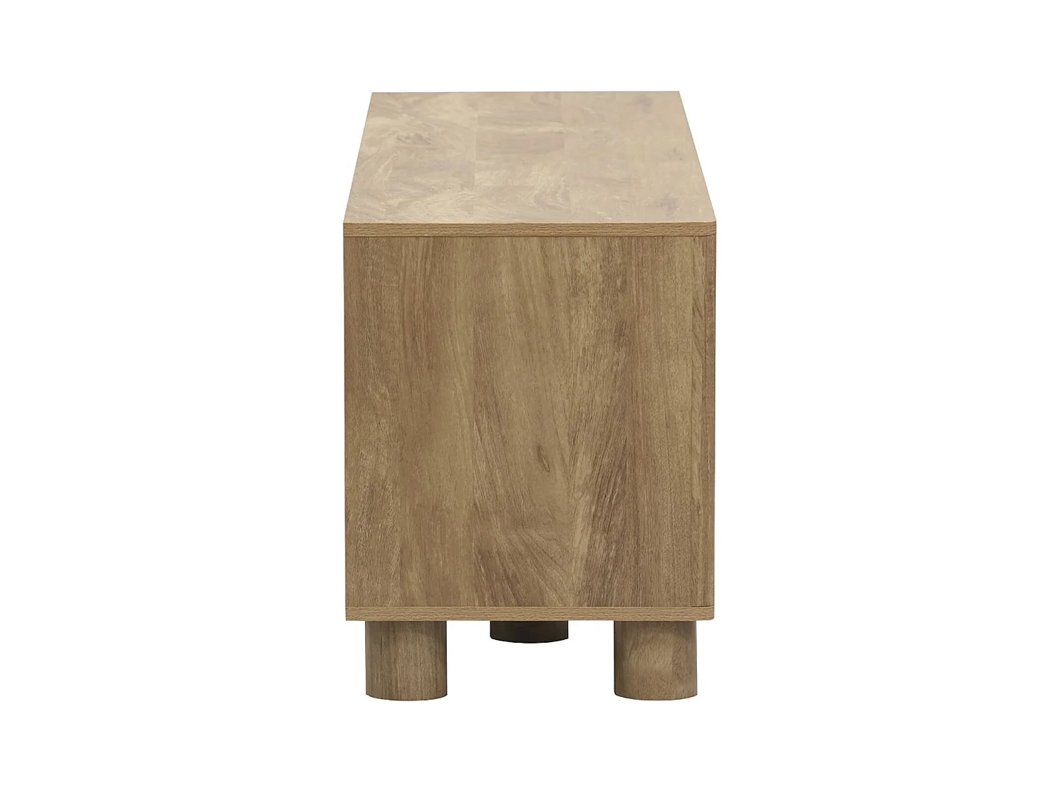 Meuble TV exotique décor bois de manguier 2 portes 155cm Pondi