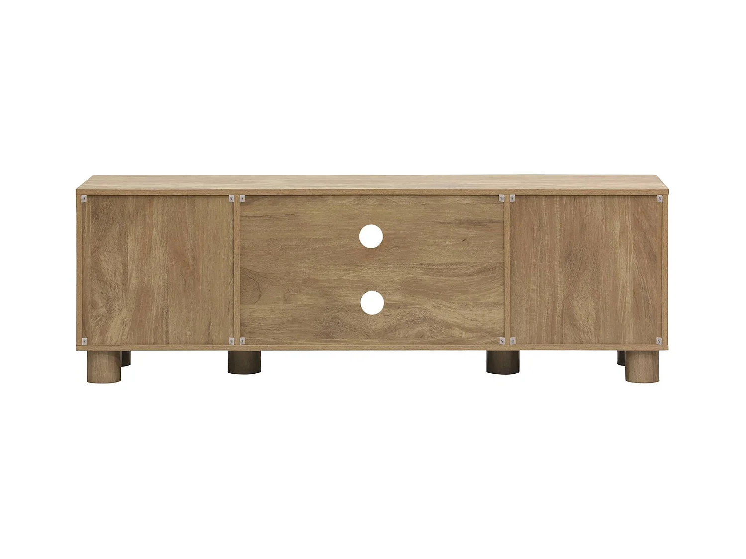 Meuble TV exotique décor bois de manguier 2 portes 155cm Pondi