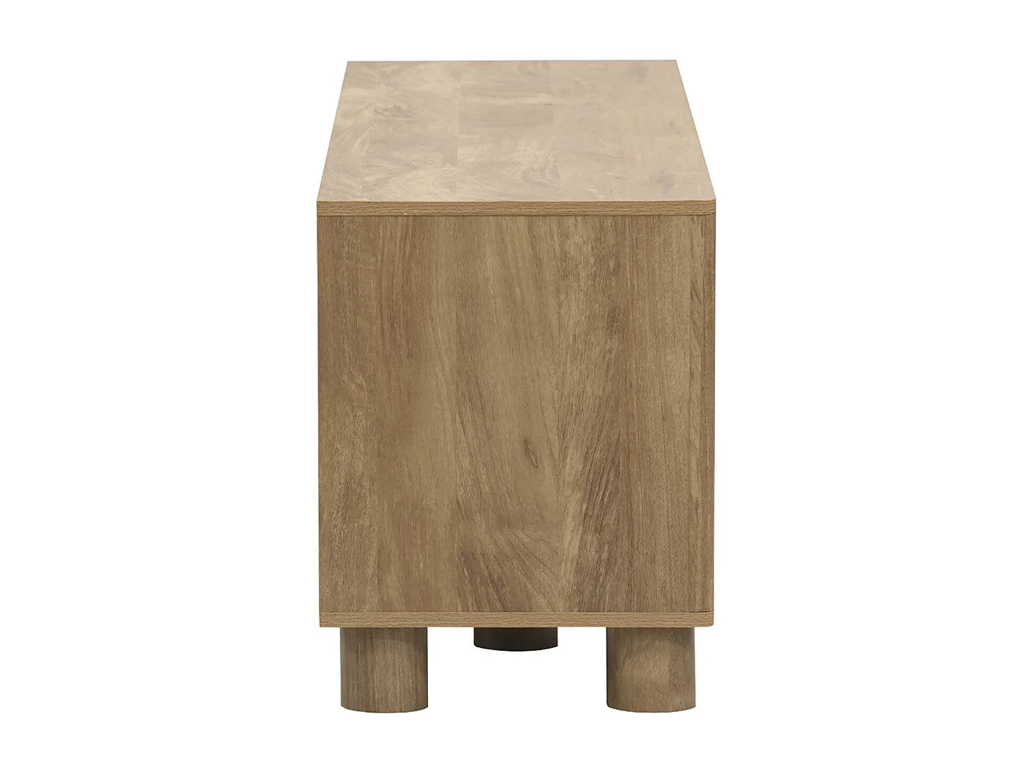 Meuble TV exotique décor bois de manguier 2 portes 155cm Pondi