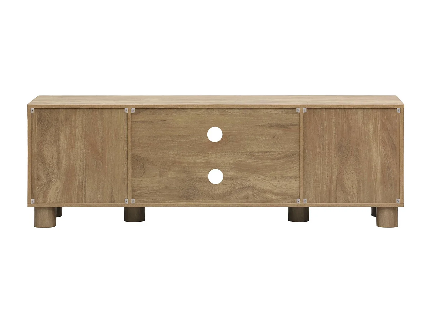 Meuble TV exotique décor bois de manguier 2 portes 155cm Pondi