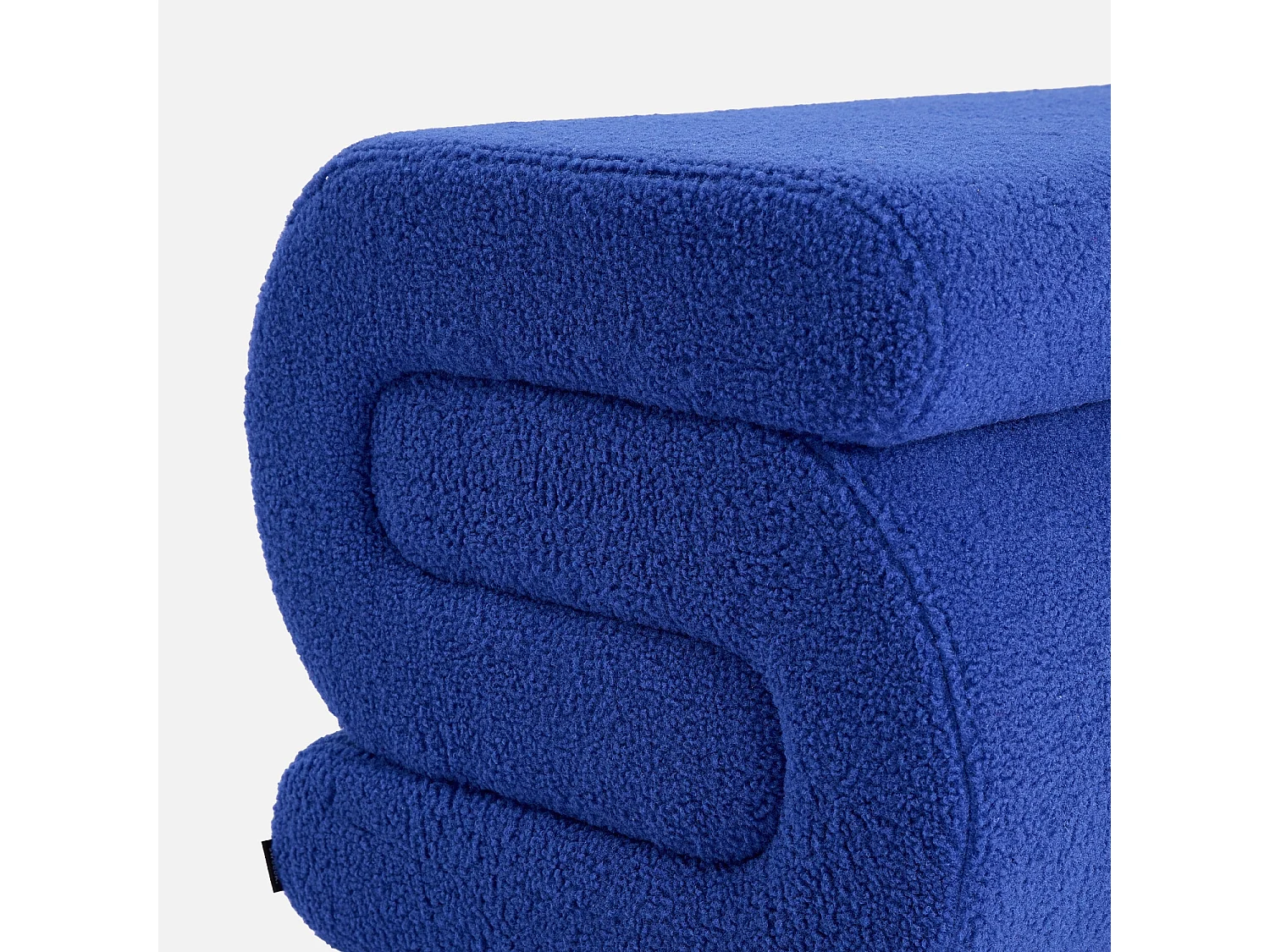Panca design rivestimento bouclé 1-2 posti, blu