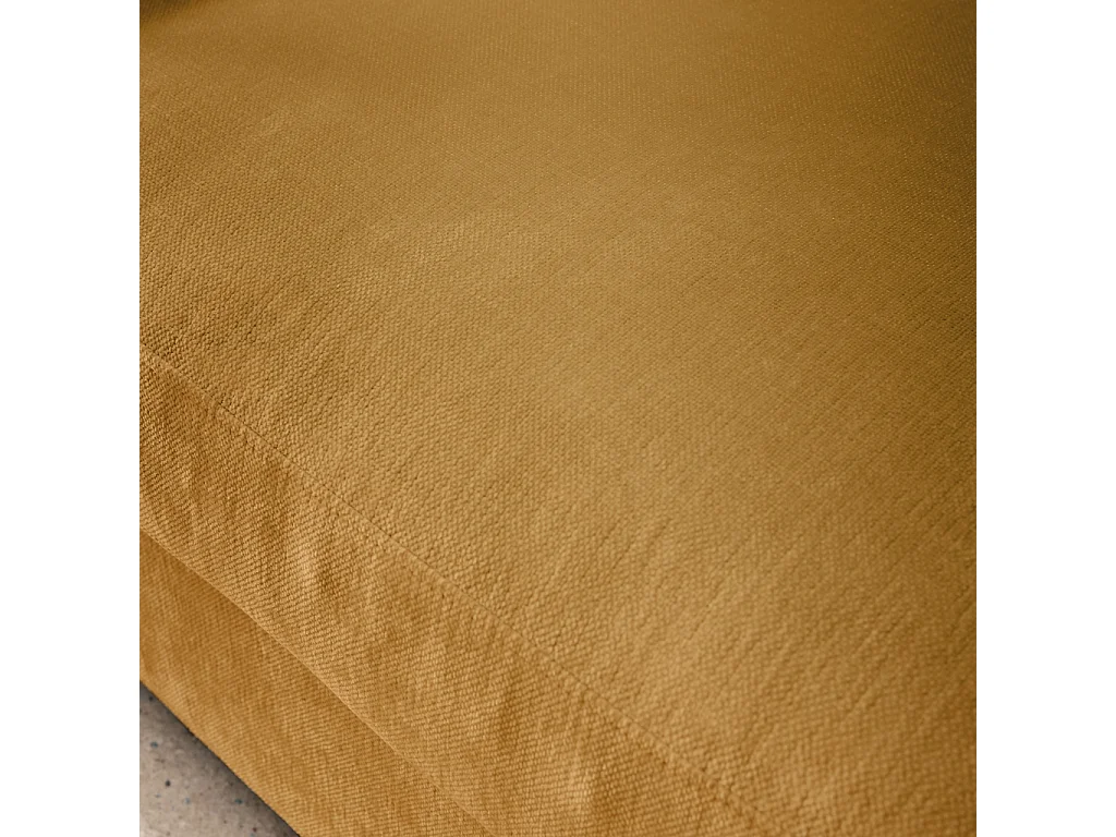 Canapé 2 places déhoussable tissu ocre L 198 x P 88 x H 85cm - Neo