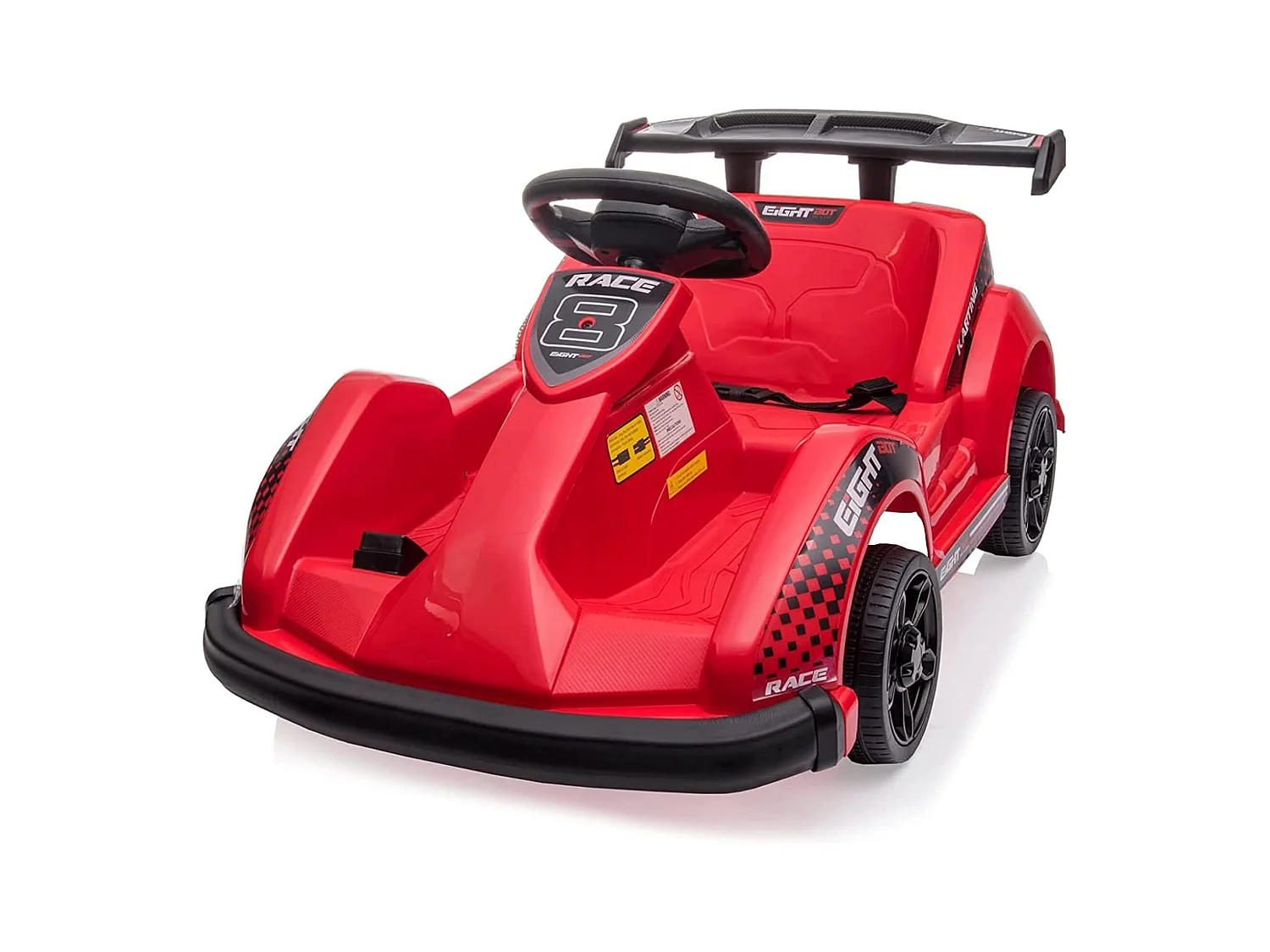 Kart à pédales voiture pour enfants - ORYXEARTH - Rouge - 6V - Electrique - 4 roues