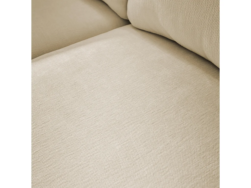 Canapé 2 places déhoussable tissu beige L 198 x P 88 x H 85cm - Neo