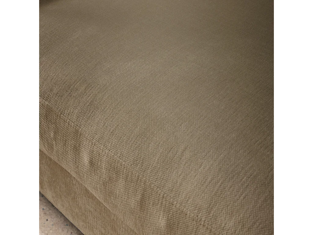 Canapé 2 places déhoussable tissu taupe L 198 x P 88 x H 85cm - Neo