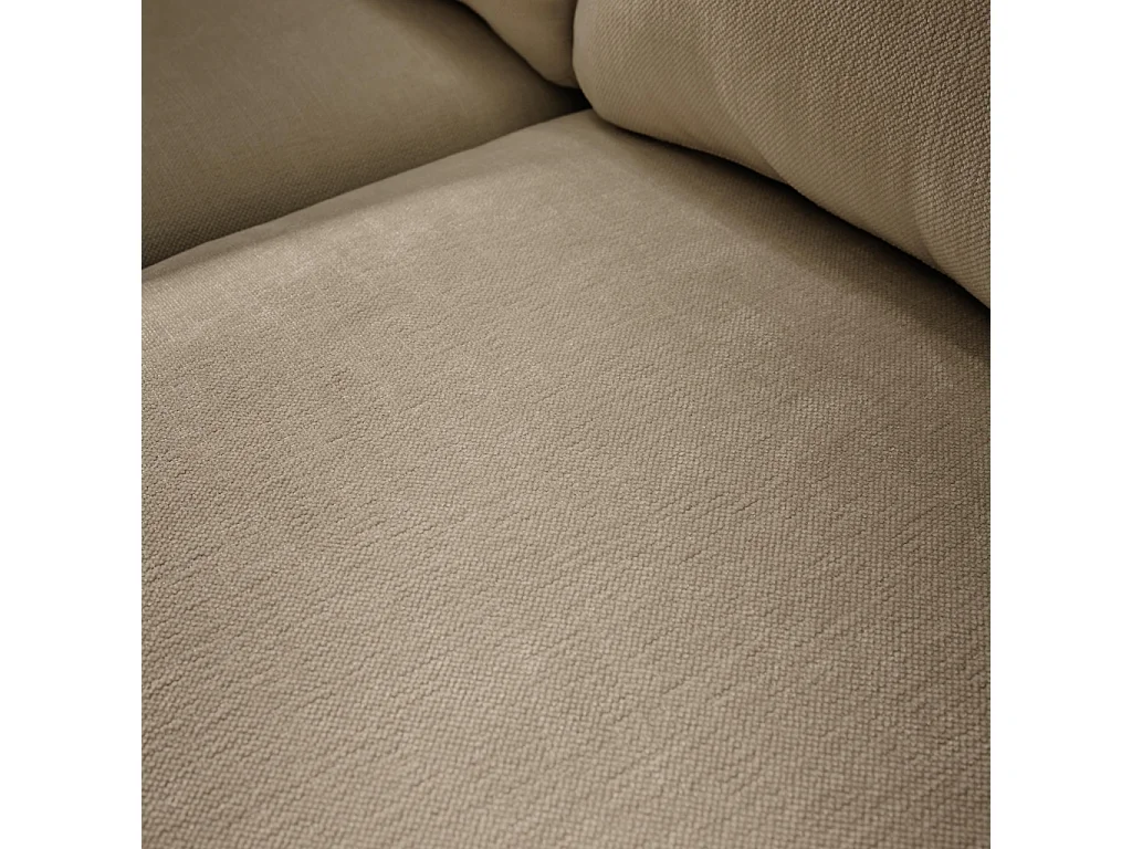 Canapé 2 places déhoussable tissu taupe L 198 x P 88 x H 85cm - Neo