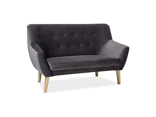 Sofa NORDIC 2 VELVET szara